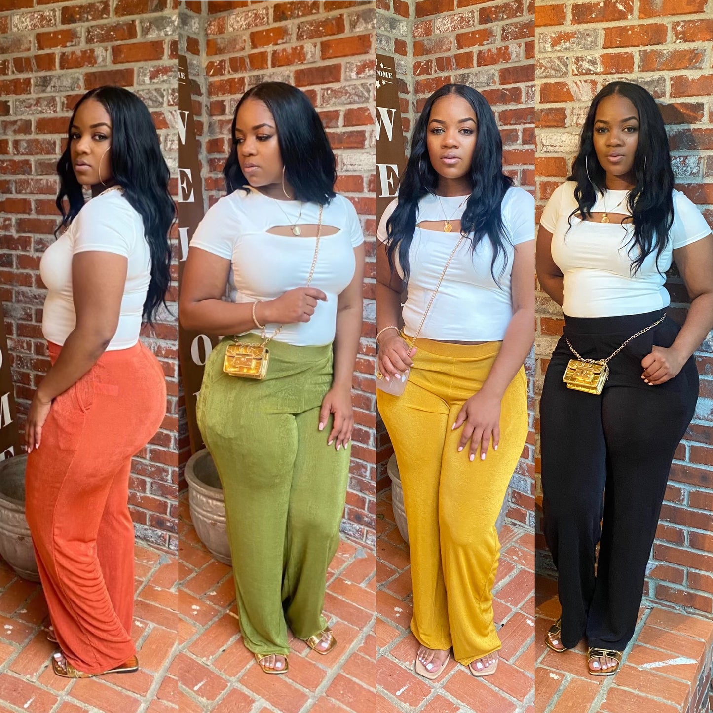 High Waist Wide Leg Pants